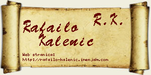 Rafailo Kalenić vizit kartica